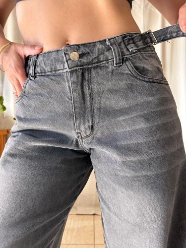 Jean Baggy Gris Regulador Dama - Miniatura 5