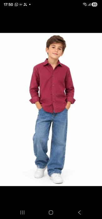 Camisas Liso de Colores Manga Larga de Niños