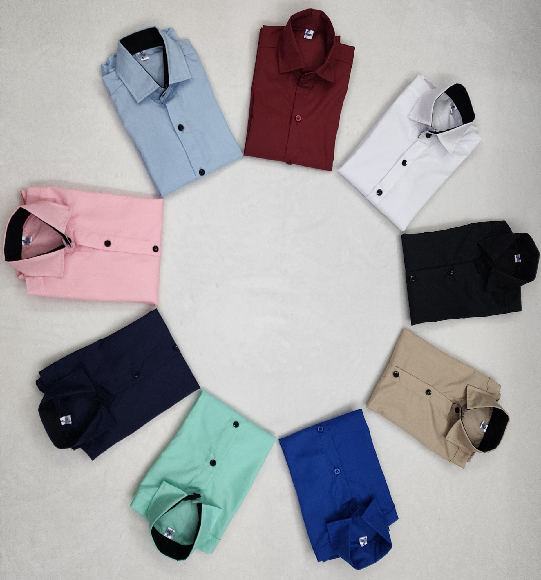 Camisas Liso de Colores Manga Larga de Niños - Imagen 2