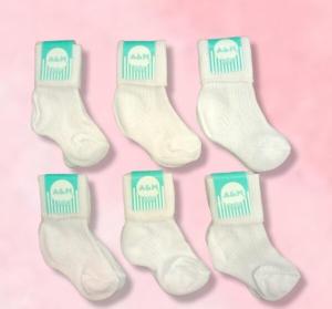 Medias Aym Blancas T.(000-00-0) Pack X12