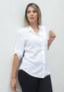 Camisa de Poplin Manga 3/4