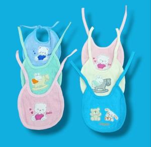Babero Toalla y Plastico Art.100 en Pack de 6