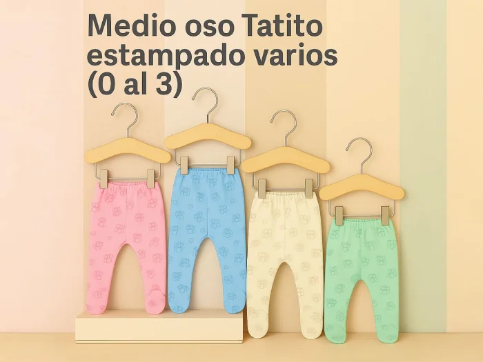 Medio Oso Estampado Art. 646 Pack X 6