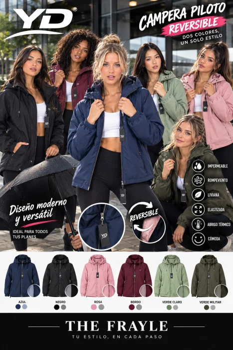 Rompeviento Tipo Piloto Dama Reversible