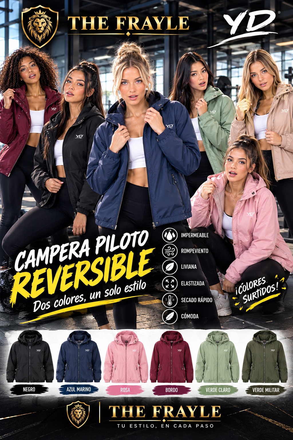 Rompeviento Tipo Piloto Dama Reversible - Imagen 5