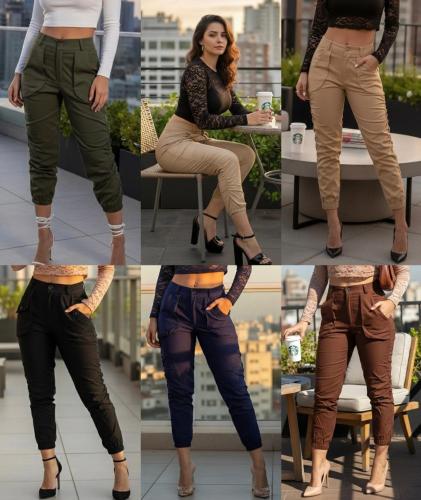 Pantalón Capri Frunce