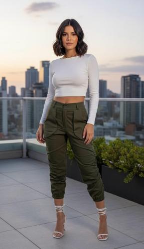 Pantalón Capri Frunce - Miniatura 3