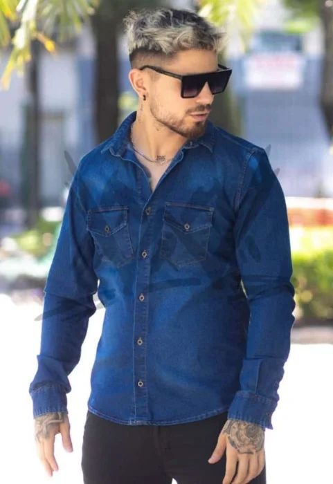 Camisa de Jeans Azul