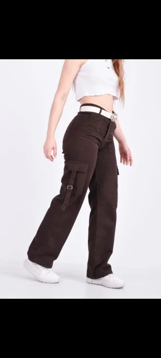 Wide Leg Cargo Chocolate