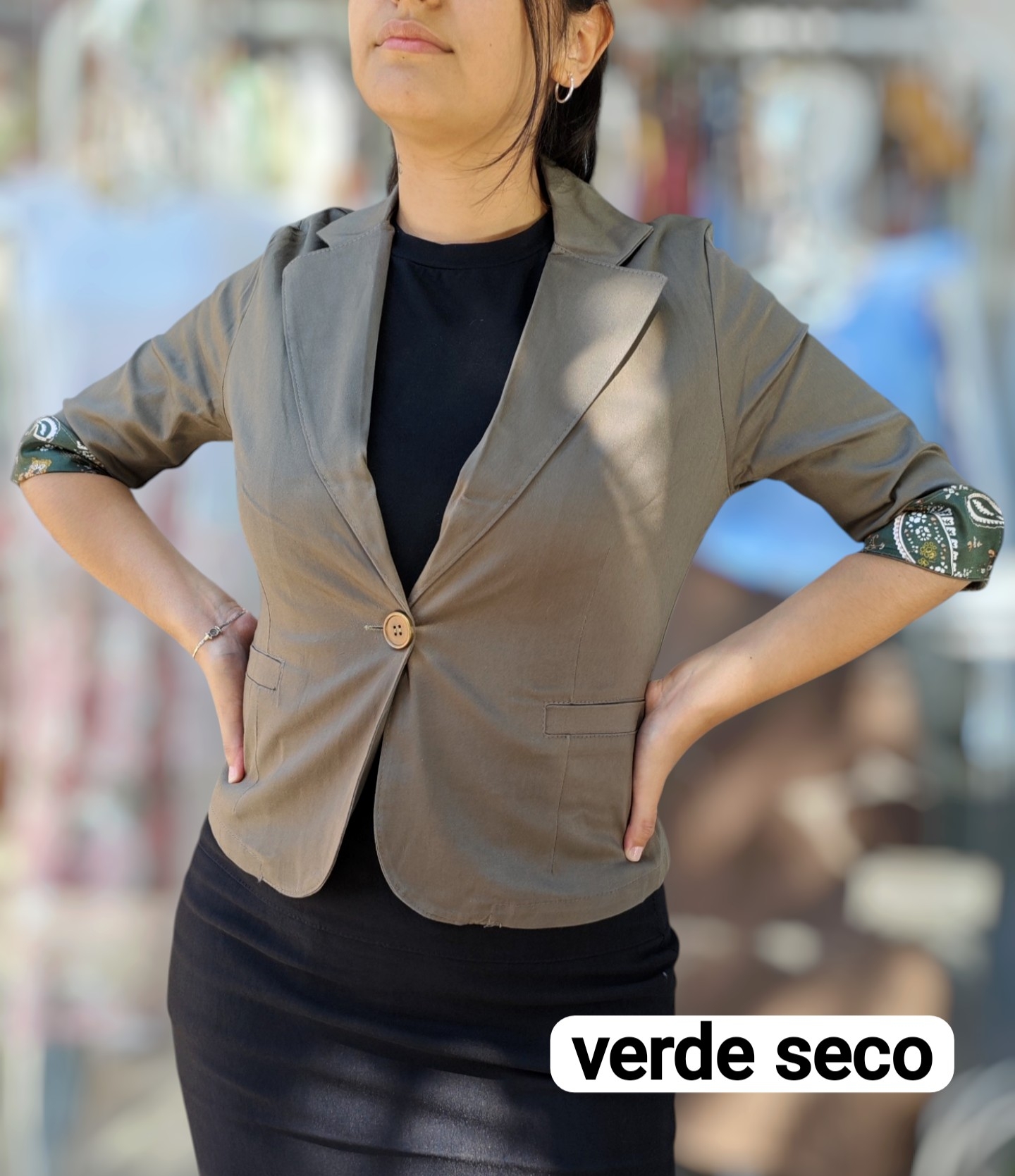 Blazer 3/4 de Gabardina - Imagen 2