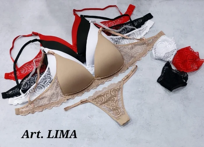 Conjunto Art Lima Tasa Lycra Espalda Encaje