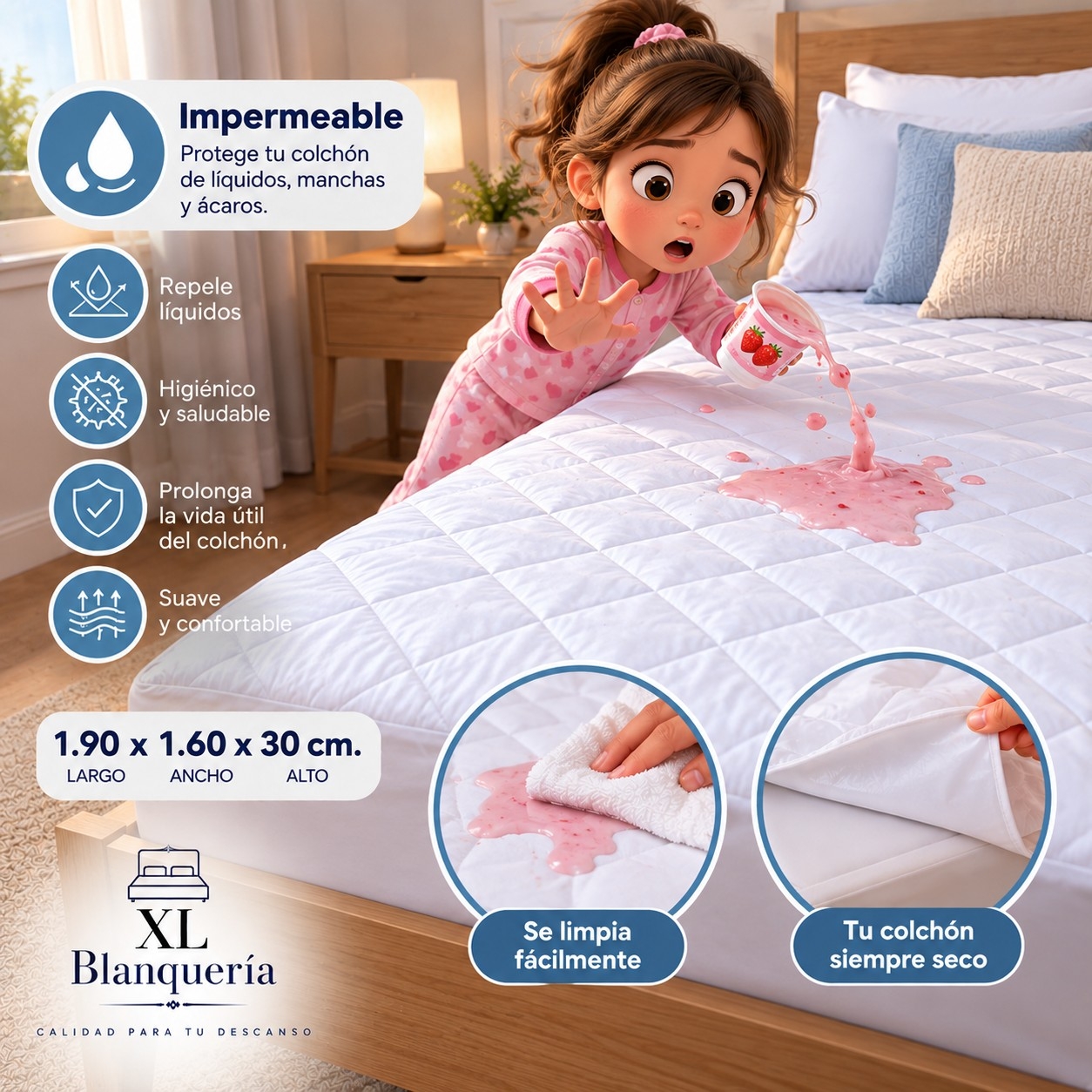 Cubrecolchon Impermiable - Imagen 2