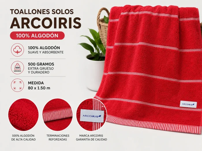 Toallones Arcoiris Nautico Detroit 500 Grs
