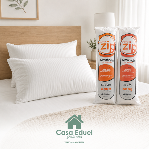 Almohada Zip Comprimida 50x70cm Super Calidad