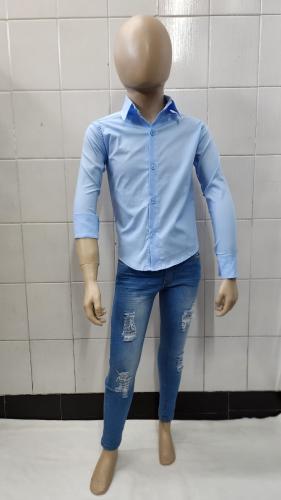 Camisas Liso  Elastizada Importada de Ñiños - Miniatura 6