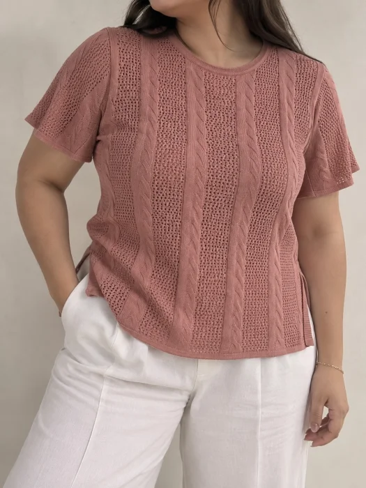 Coral - Remera de Hilo Lycra