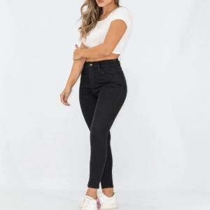 Jeans Negro Elastizado Tiro Alto