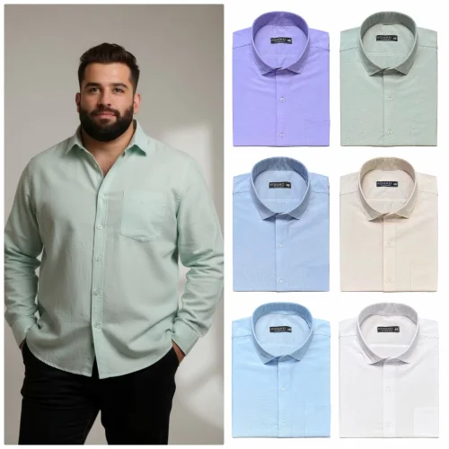 Camisa Liso Rígido Tallas Especiales