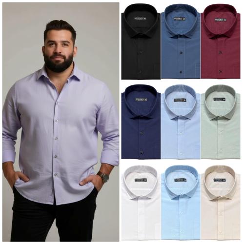 Camisa Liso Rígido Tallas Especiales