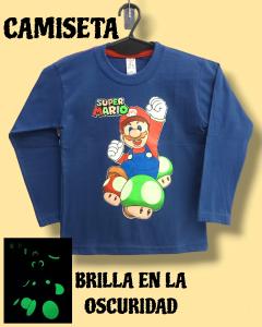 Camiseta Mario Bross con Brillo - Miniatura 3