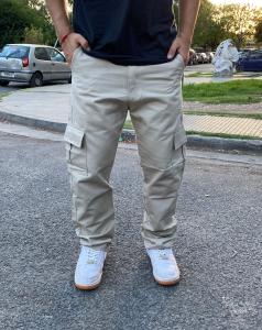Cargo Wide Leg Beige