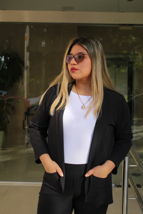 Blazer Crep Sastrero Talles Amplios