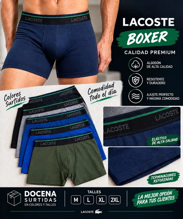Boxer Lacost por Docena Mayorista