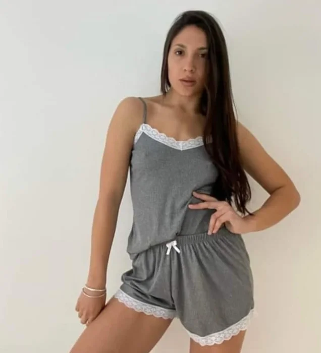Pijamas de Morley Musculosa y Short Largo  del Talle 1 al 7