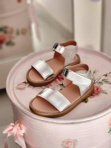 Sandalias Metalizadas Niña con Abrojo Eco Cuero Brillo Moderna Elegante Eventos - Miniatura 6