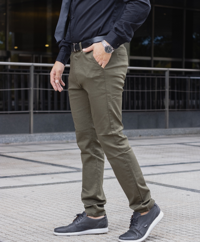 Pantalon Chino Verde - Imagen 2