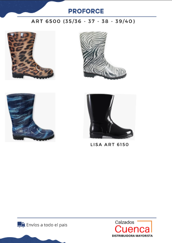 Bota de Lluvia Dama Art. 6500 (35/36 al 39/40) - Miniatura 3