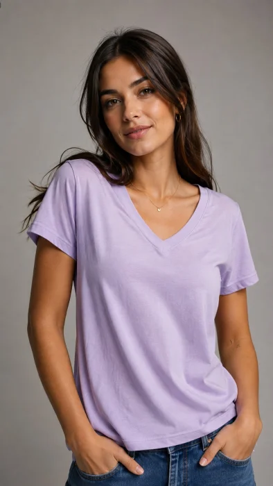 Remera "v" Básica (viscosa)