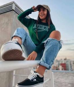 Buzó Frisado de Dama Nike Estampado - Miniatura 5