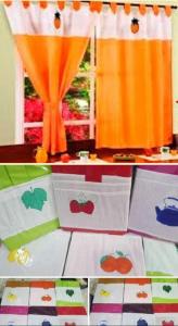 Cortina de Cocina Bordadas