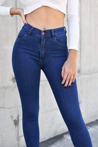 9002 Pantalon Jean Chupin Azul Clásico - Miniatura 2