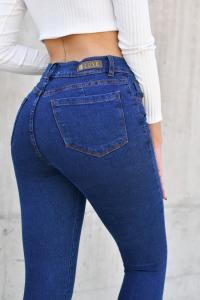9002 Pantalon Jean Chupin Azul Clásico - Miniatura 3