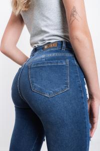 9009 Pantalon Jean Chupin Azul Stone Roturas - Miniatura 2