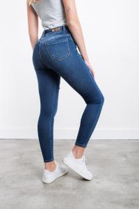 9009 Pantalon Jean Chupin Azul Stone Roturas - Miniatura 3