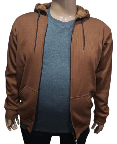 Campera Wafle con Piel Talle Especial