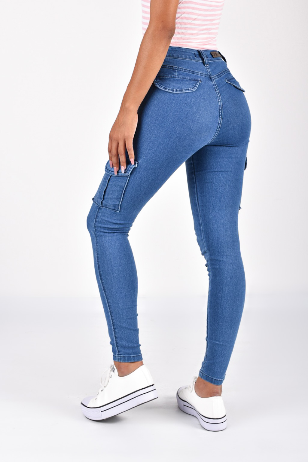 9201 Pantalon Jean Cargo Azul - 9201.4.JPG