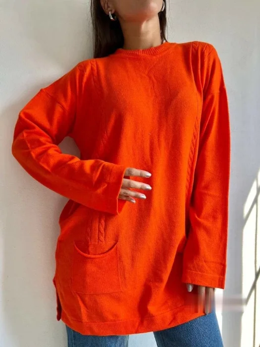 Maxi Sweaters Bremer C/bolsillos