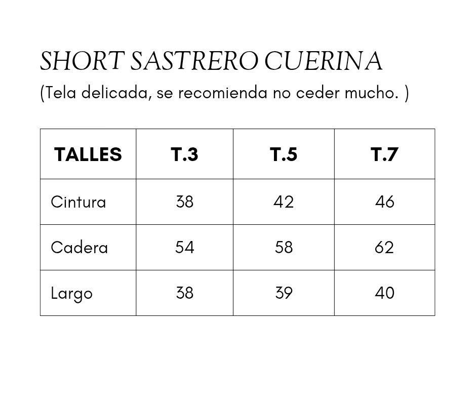 Short Sastrero Cuerina - Imagen 4