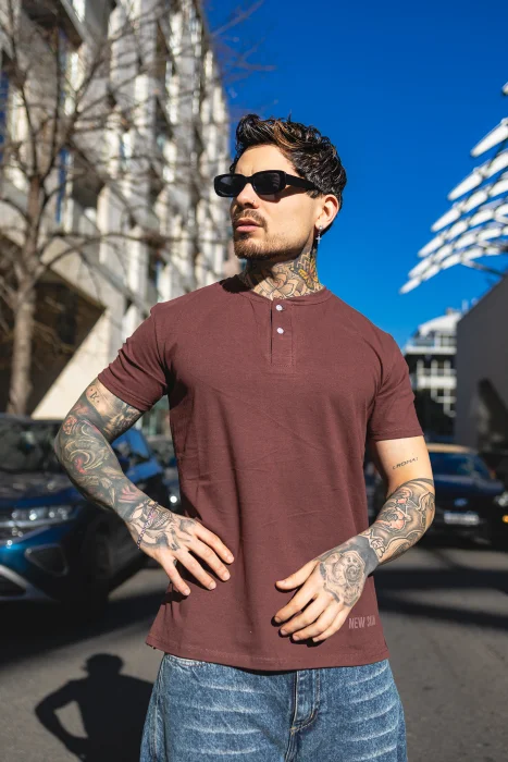 Remera Boton Algodon/lycra