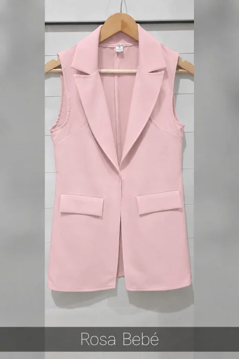 Chaleco Largo Crep Zara