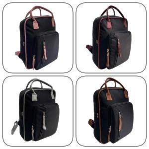 Mochila Cordura Combinada con Cuero Pu