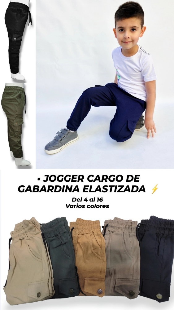 Jogger Cargo de Gabardina Elastizada - Imagen 2