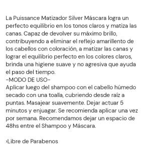 Silver la Puissaince Máscara Matizadora Violeta 250g. - Miniatura 3