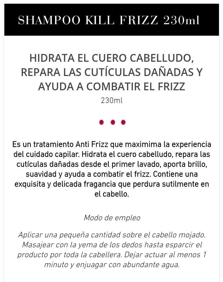 Fidelite Kill Frizz Shampoo Hidratante Anti Frizz 230 Ml - Imagen 3
