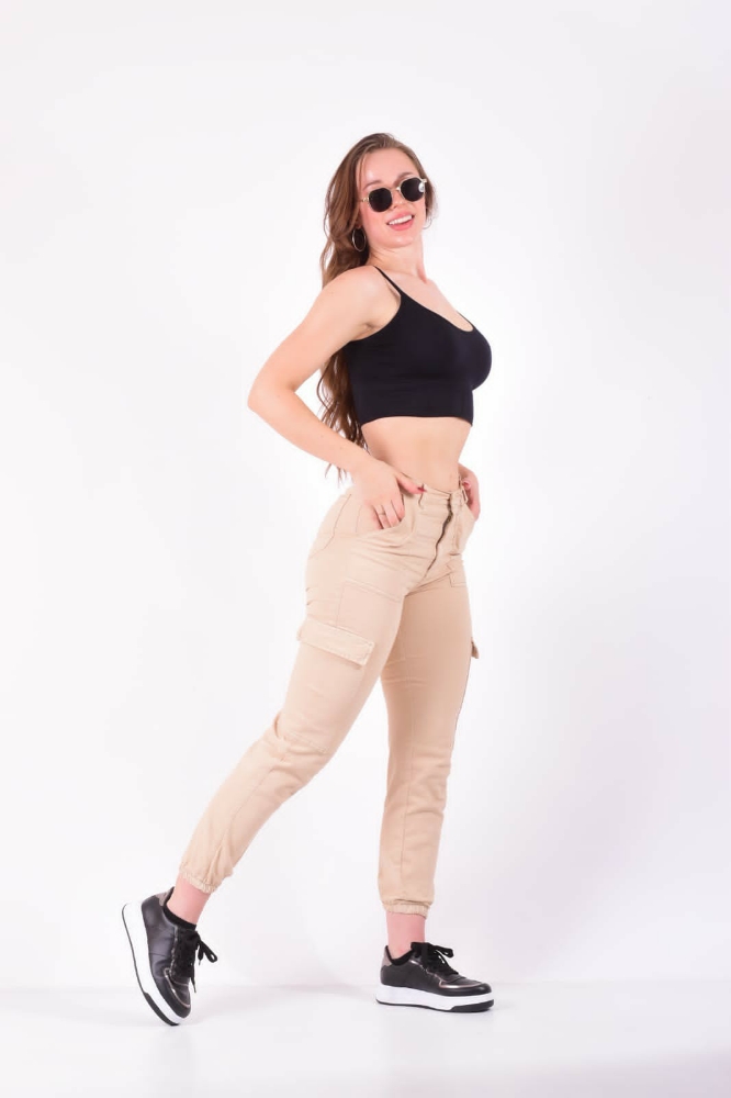 Jogger Beige Elastizado - Imagen 3