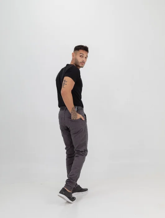 Gabardina Semi Chupin Gris Topo